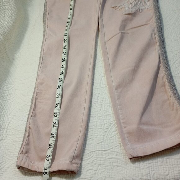 Venti6 Womens Pink Jogger Pants With Sequin Star Design Size M - Picture 11 of 12